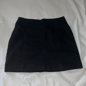 Black Denim Skirt